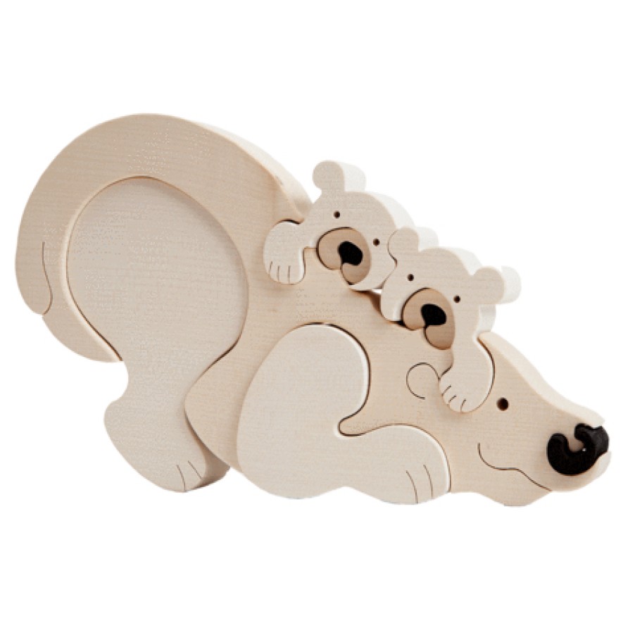 Fauna Wooden Animal Puzzles | Fauna Fauna Wooden Animal Puzzles Fauna Puzzle Polar Bear