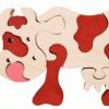 Fauna Wooden Animal Puzzles | Fauna Fauna Wooden Animal Puzzles Fauna Puzzle Cow Brown