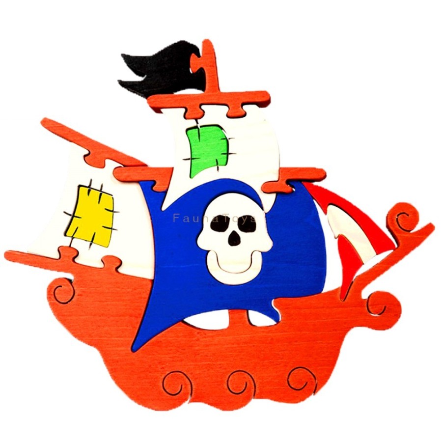 Fauna Wooden Animal Puzzles | Fauna Fauna Wooden Animal Puzzles Fauna Puzzle Pirate Ship