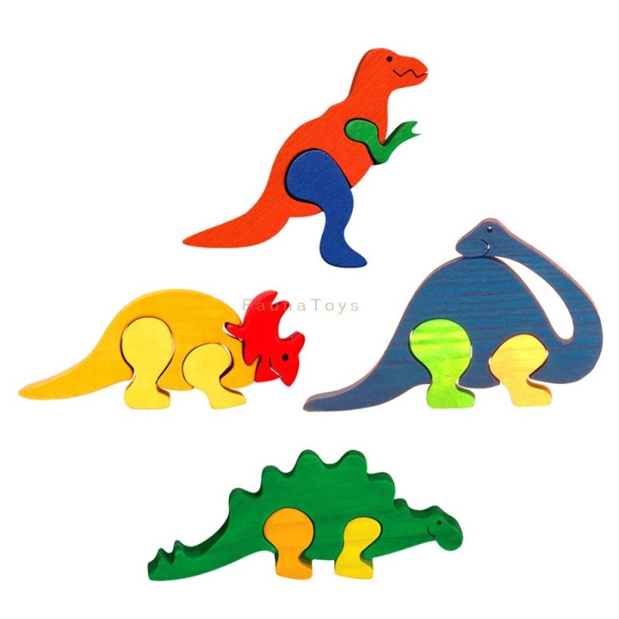 Fauna Wooden Animal Puzzles | Fauna Fauna Wooden Animal Puzzles Fauna Mini Puzzle Dinosaurs