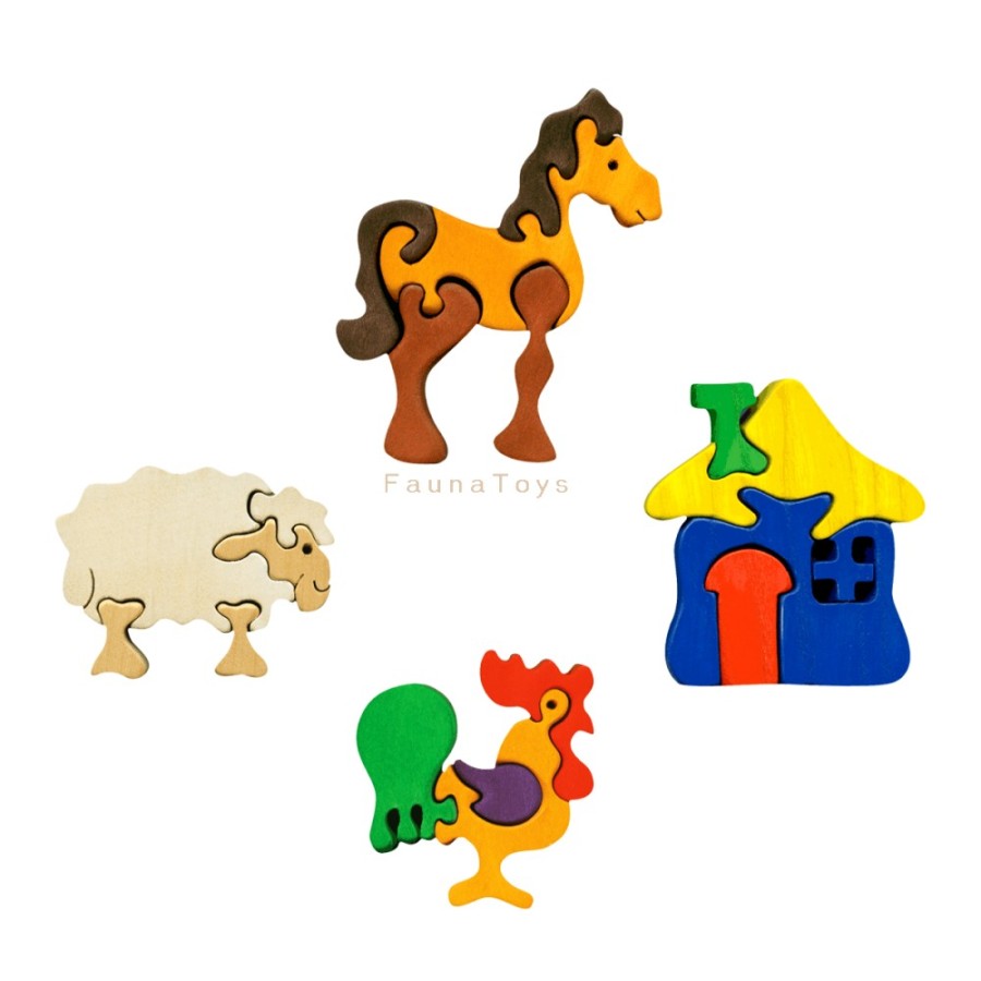 Fauna Wooden Animal Puzzles | Fauna Fauna Wooden Animal Puzzles Fauna Mini Puzzle Farm