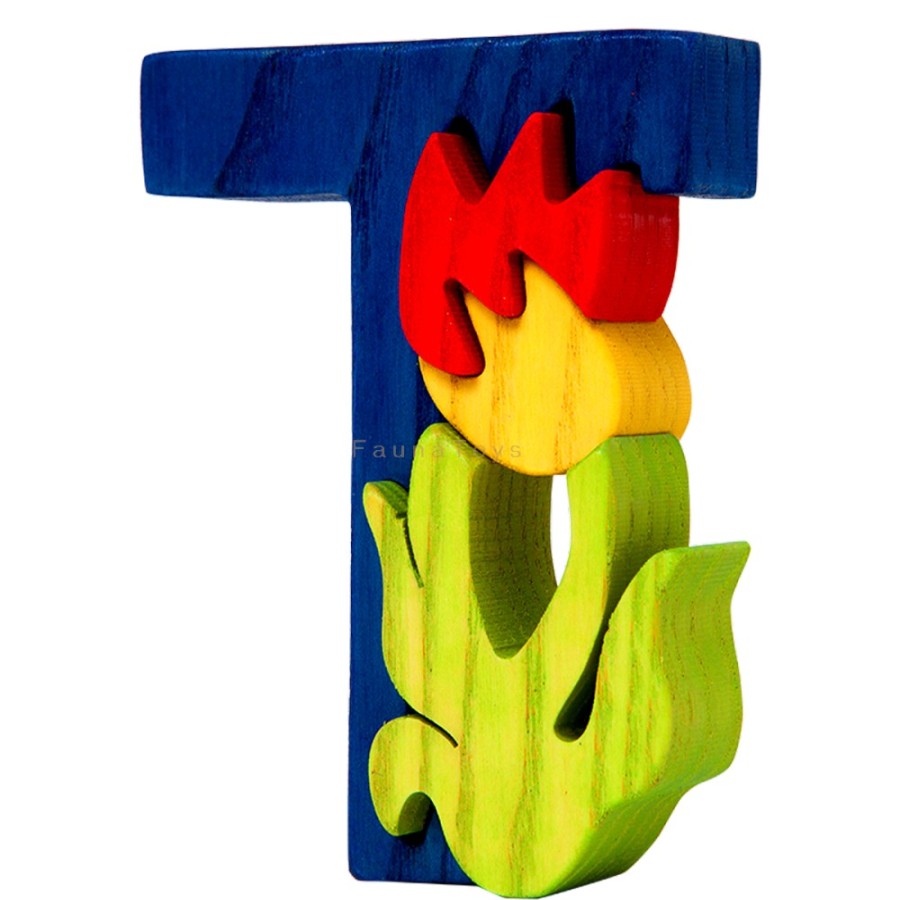 Alphabet Puzzles | Fauna Alphabet Puzzles Fauna Puzzle T - Tulip