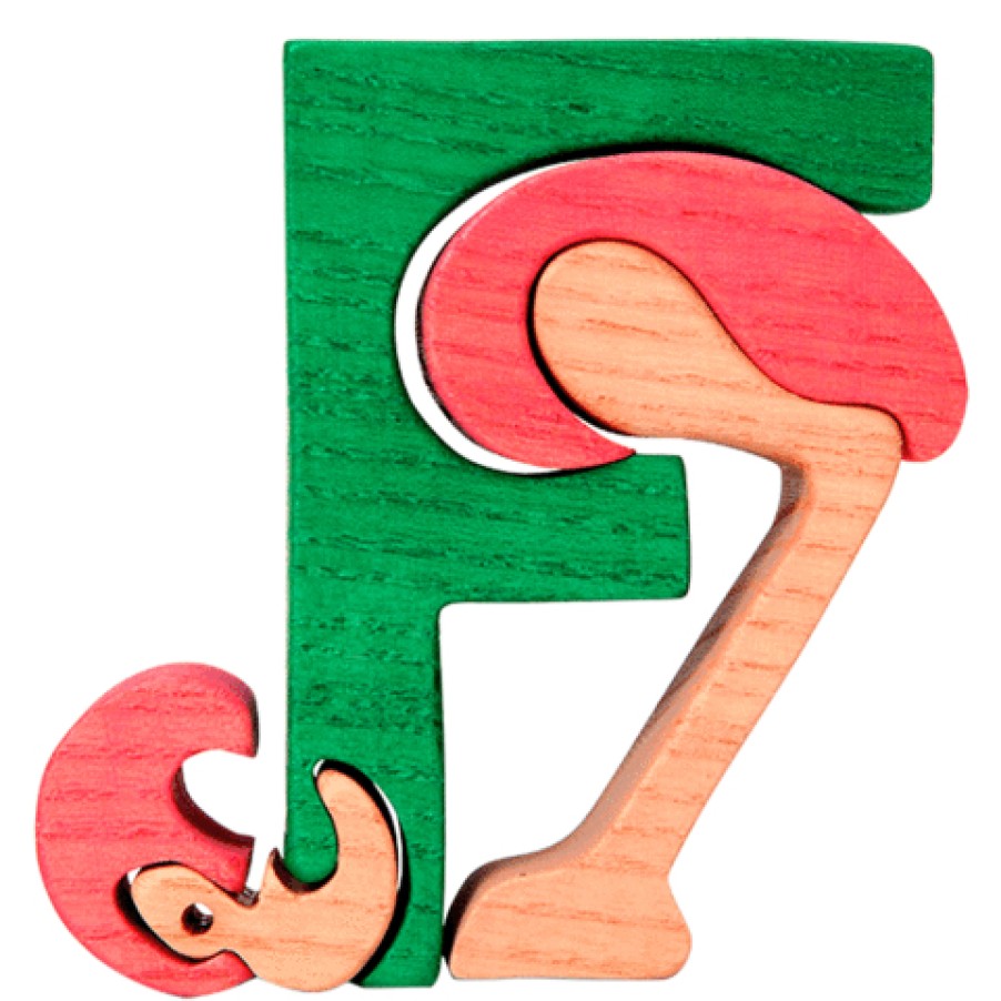 Alphabet Puzzles | Fauna Alphabet Puzzles Fauna Puzzle F - Flamingo