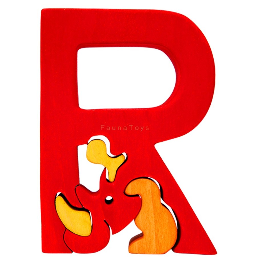 Alphabet Puzzles | Fauna Alphabet Puzzles Fauna Puzzle R - Rhino