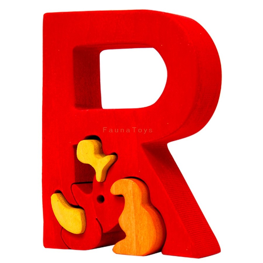 Alphabet Puzzles | Fauna Alphabet Puzzles Fauna Puzzle R - Rhino