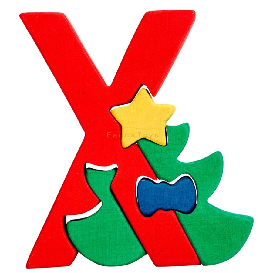 Alphabet Puzzles | Fauna Alphabet Puzzles Fauna Puzzle X - Xmas