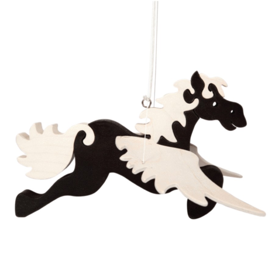 Pocket Money Toys | Fauna Pocket Money Toys Fauna Jumping Toy Pegasus, Black And White