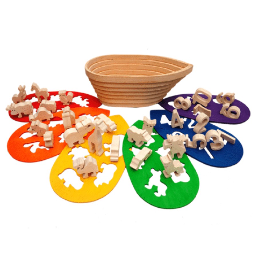 Hammer, Stack & Sort | Fauna Hammer, Stack & Sort Fauna Noah'S Ark Sorting Toy Large