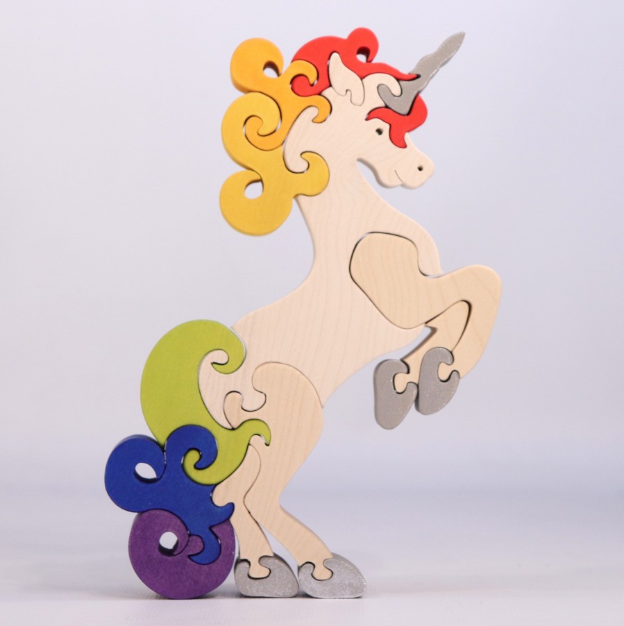 Fauna Wooden Animal Puzzles | Fauna Fauna Wooden Animal Puzzles Fauna Unicorn Puzzle