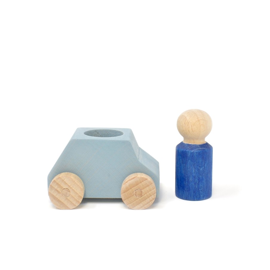 Lubulona Small World Play | Lubulona Lubulona Small World Play Lubulona Car Grey With Blue Figure