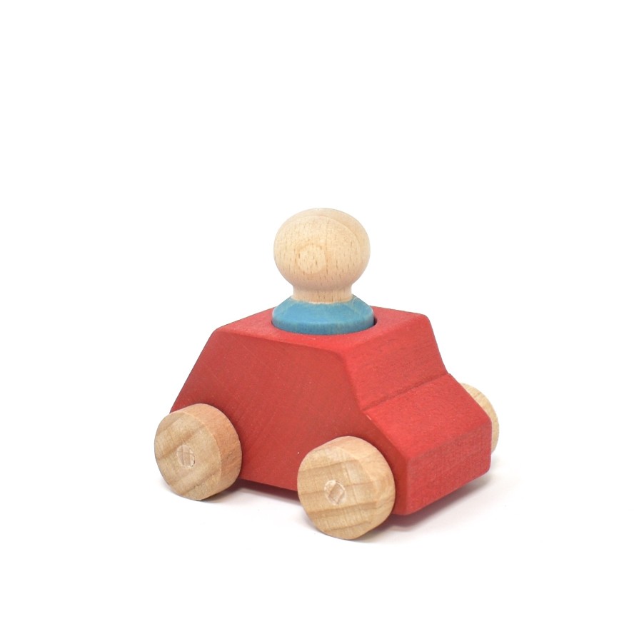 Lubulona Small World Play | Lubulona Lubulona Small World Play Lubulona Car Red With Turquoise Figure