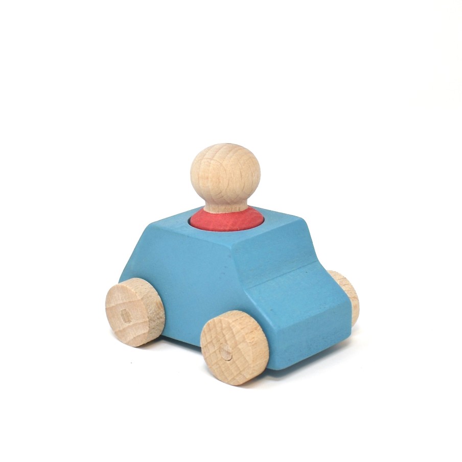 Lubulona Small World Play | Lubulona Lubulona Small World Play Lubulona Car Turquoise With Red Figure