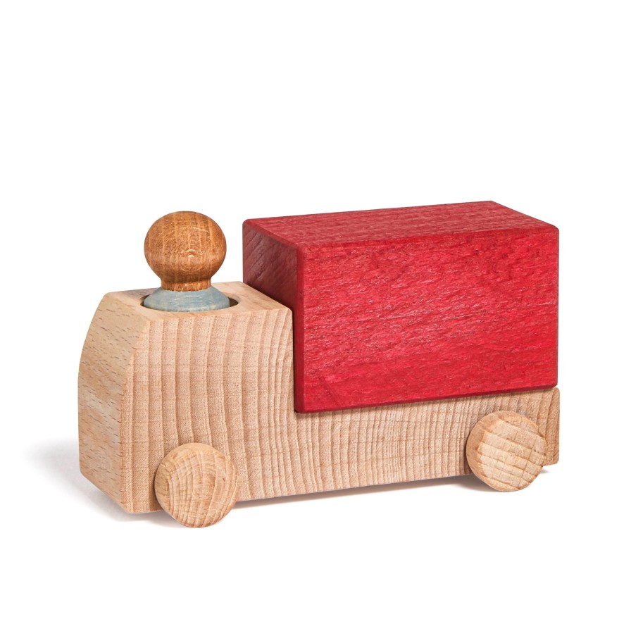 Lubulona Small World Play | Lubulona Lubulona Small World Play Lubulona Red Truck With Grey Figure