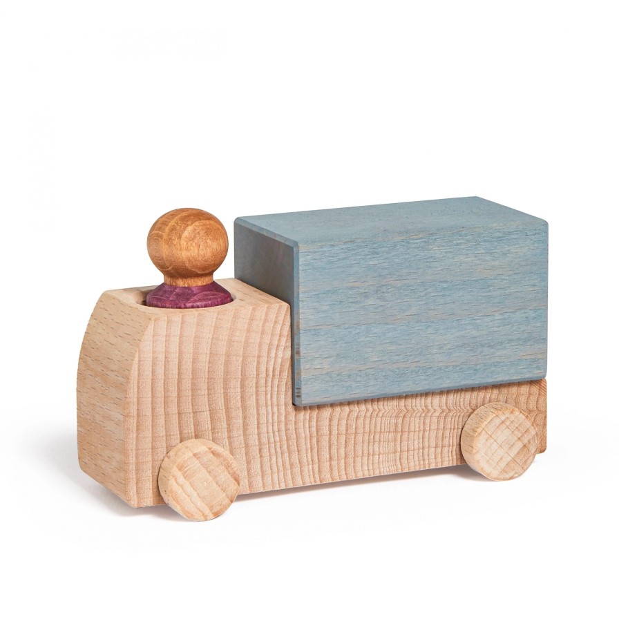 Lubulona Small World Play | Lubulona Lubulona Small World Play Lubulona Grey Truck With Plum Figure