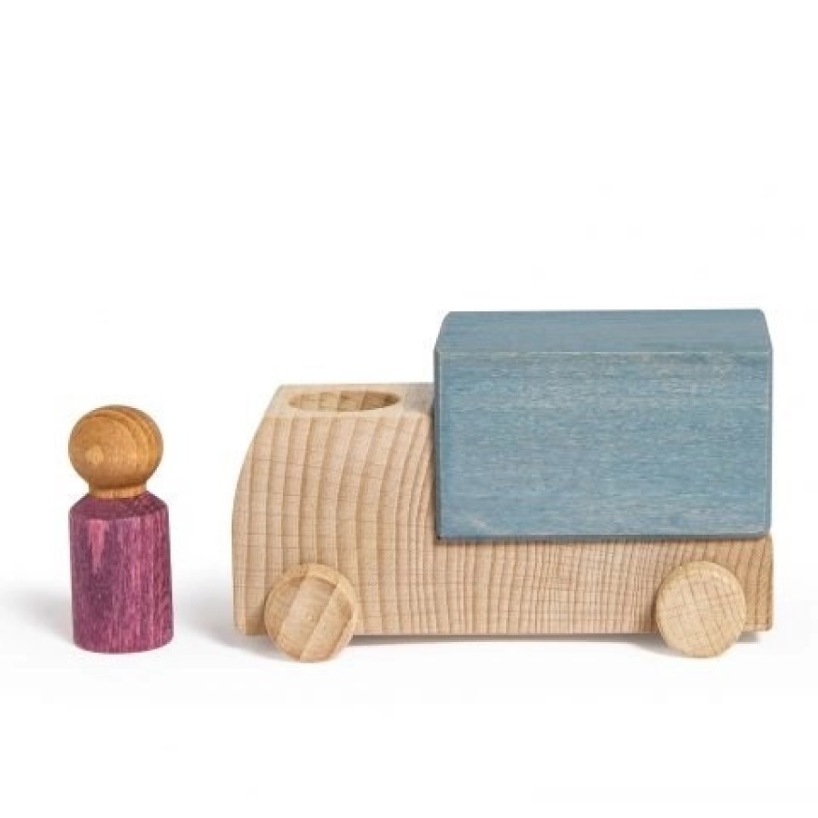 Lubulona Small World Play | Lubulona Lubulona Small World Play Lubulona Grey Truck With Plum Figure