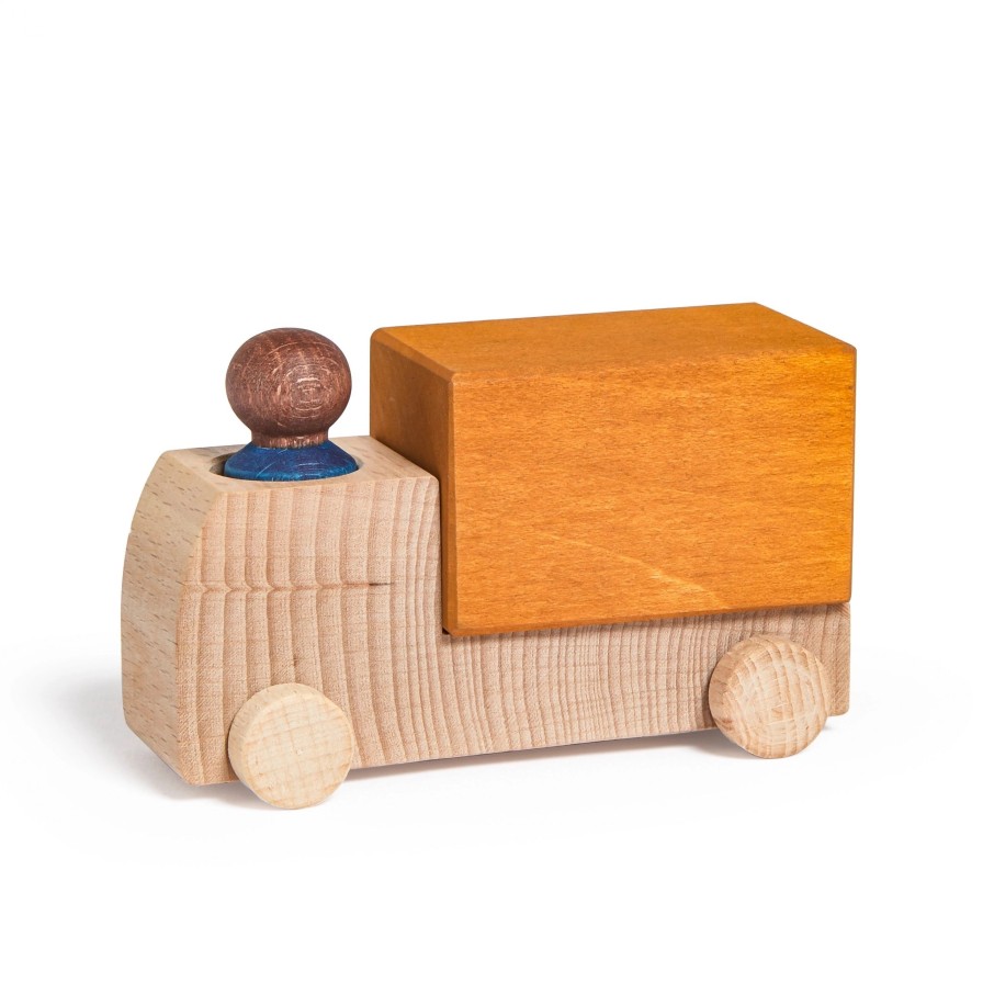 Lubulona Small World Play | Lubulona Lubulona Small World Play Lubulona Ochre Truck With Blue Figure