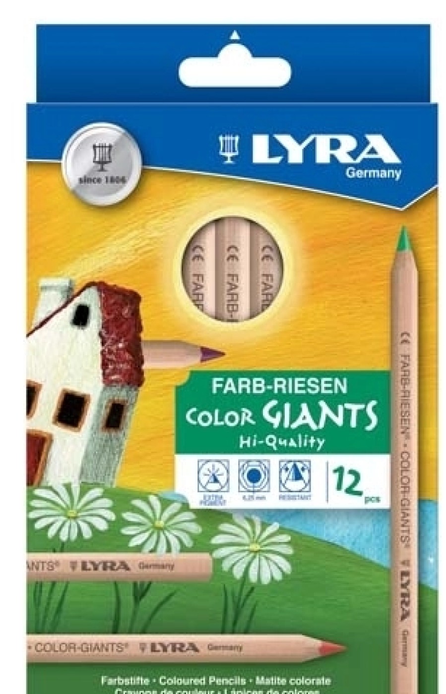 Drawing | Lyra Drawing Lyra Pencils Colour Giants Unlacquered 12 With Black And White