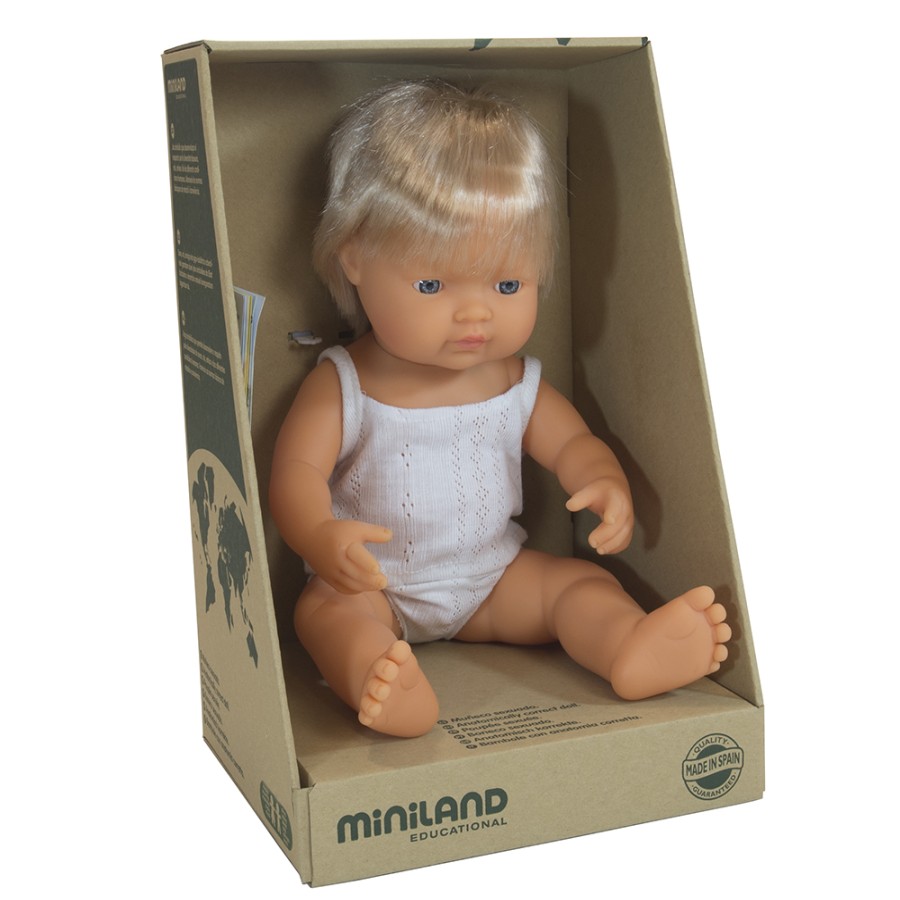 Miniland Multicultural Dolls | Miniland Miniland Multicultural Dolls Miniland Doll Caucasian Boy 38Cm