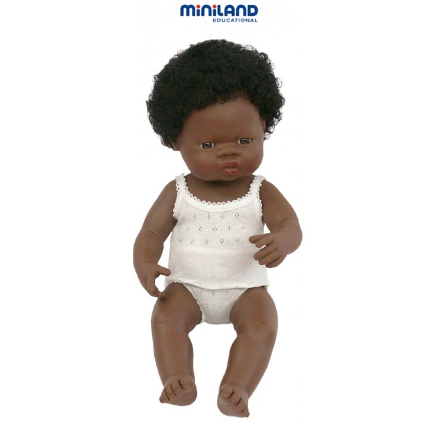 Miniland Multicultural Dolls | Miniland Miniland Multicultural Dolls Miniland Doll African Girl 38Cm