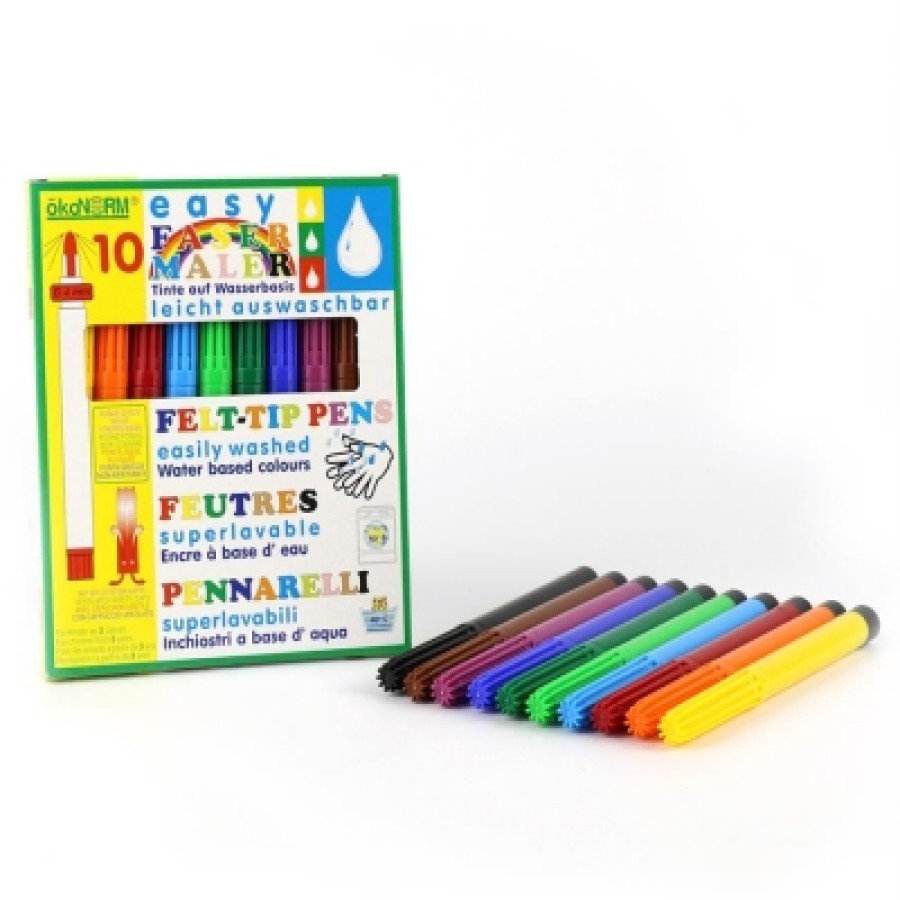 Drawing | Okonorm Drawing Okonorm Easy Felt Tip Washable, 10 Colours