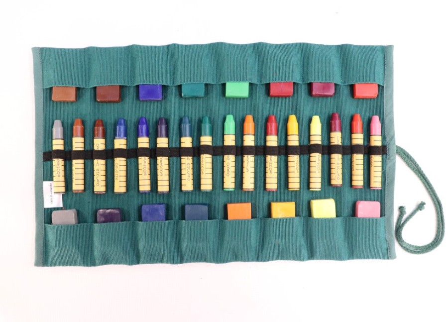 Drawing | Sedulus Drawing Sedulus Crayon Case For 16 Stick And Block Crayons, Unfilled Green.