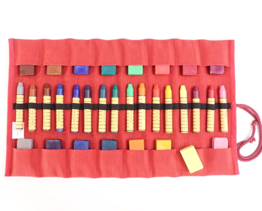 Drawing | Sedulus Drawing Sedulus Crayon Case For 16 Stick And Block Crayons, Red, Unfilled.