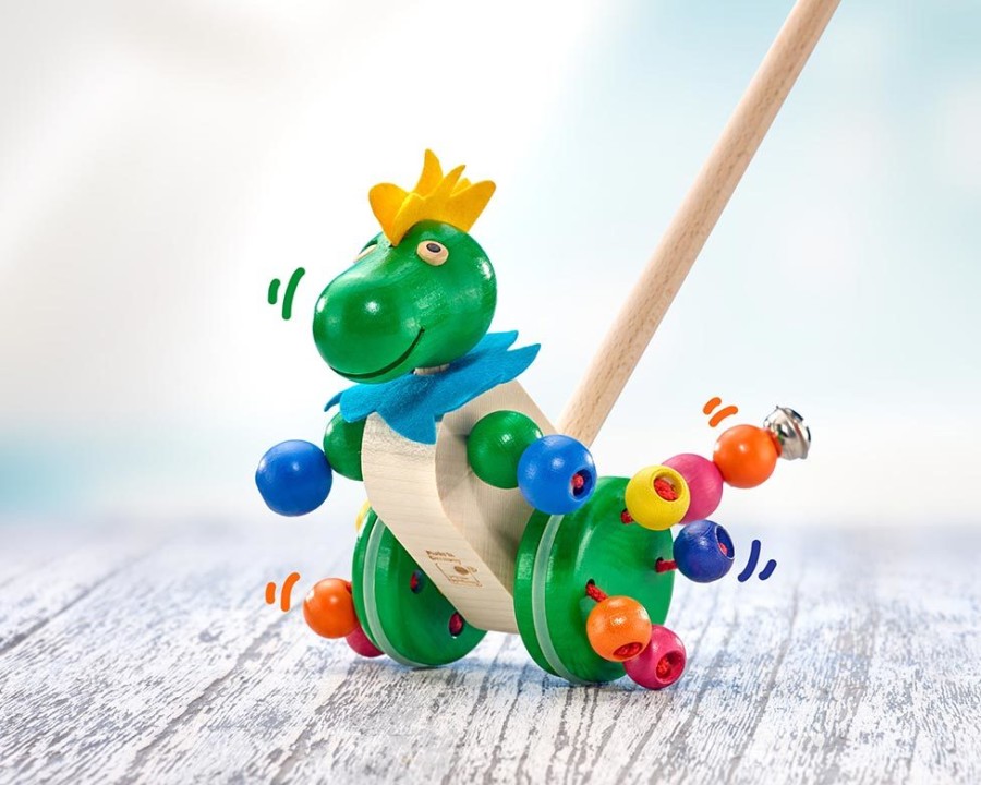 Push & Pull Toys | Selecta Push & Pull Toys Selecta Pushalong Tattolo Dragon