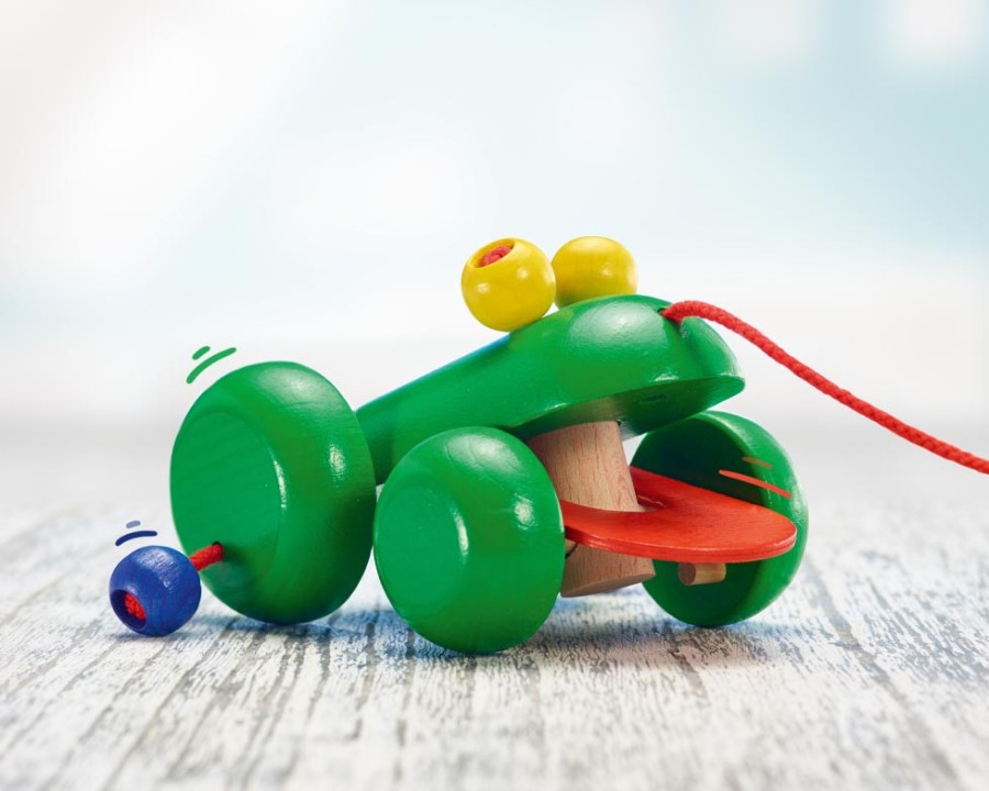 Push & Pull Toys | Selecta Push & Pull Toys Selecta Pullalong Ranolo Frog