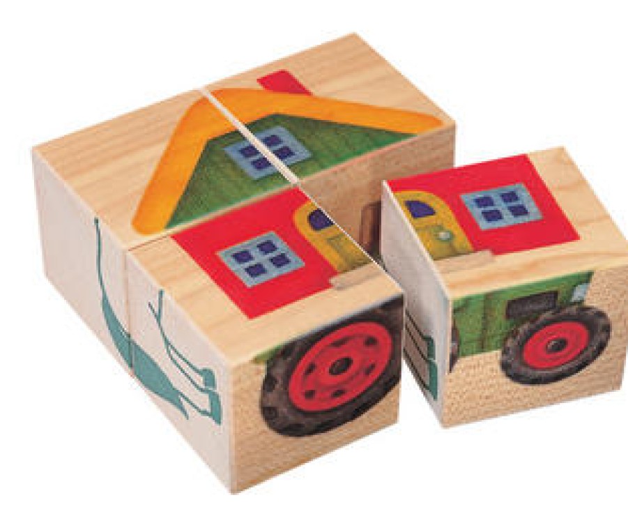 Wooden Puzzles & Jigsaws | Selecta Wooden Puzzles & Jigsaws Selecta Farm Cube Puzzle