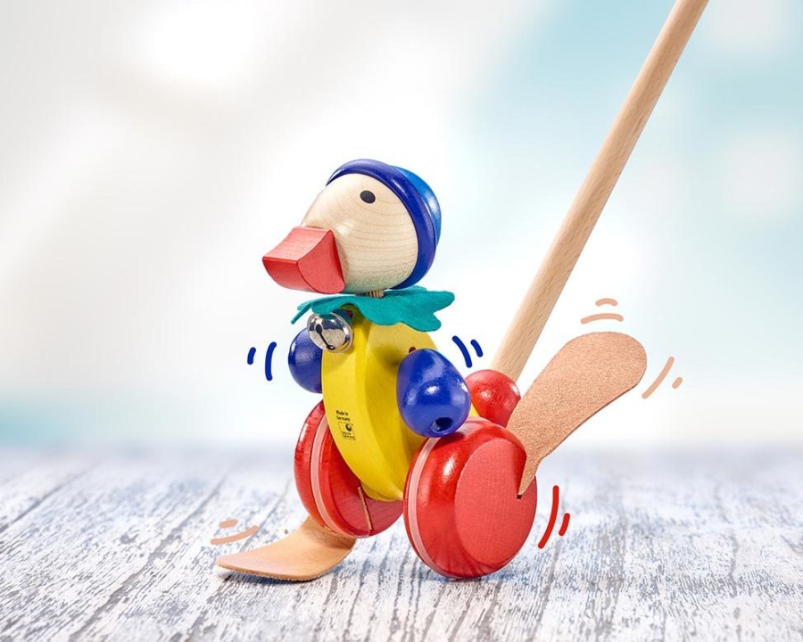 Push & Pull Toys | Selecta Push & Pull Toys Selecta Pedella Duck Push Along