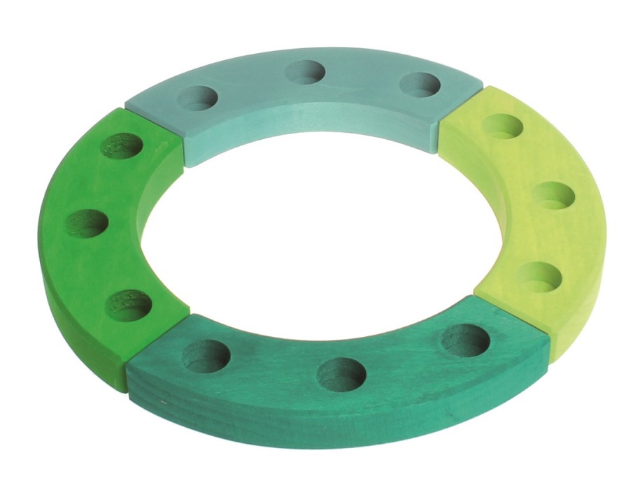 Grimm'S Birthday Rings & Decorations | Grimm’s Wooden Toys Grimm'S Birthday Rings & Decorations Grimm'S Birthday Ring 12 Green/Turquoise