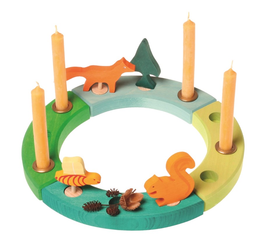 Grimm'S Birthday Rings & Decorations | Grimm’s Wooden Toys Grimm'S Birthday Rings & Decorations Grimm'S Birthday Ring 12 Green/Turquoise