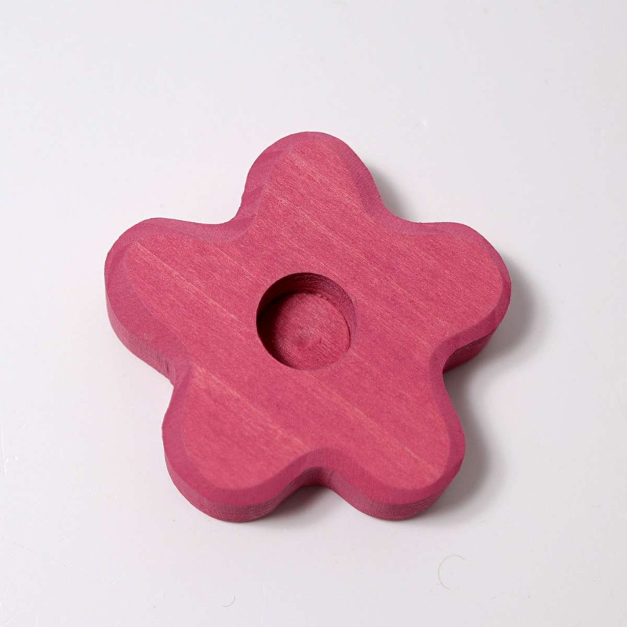 Easter | Grimm’s Wooden Toys Easter Grimm'S Candle Holder Pink Flower