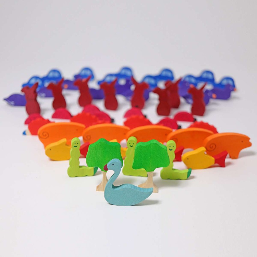 Literacy & Maths | Grimm’s Wooden Toys Literacy & Maths Figures For Counting & Story Telling