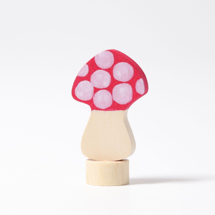 Grimm'S Birthday Rings & Decorations | Grimm’s Wooden Toys Grimm'S Birthday Rings & Decorations Grimm'S Mushroom Decoration