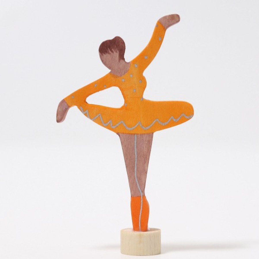 Grimm'S Birthday Rings & Decorations | Grimm’s Wooden Toys Grimm'S Birthday Rings & Decorations Grimm'S Ballerina Orange Blossom Decoration