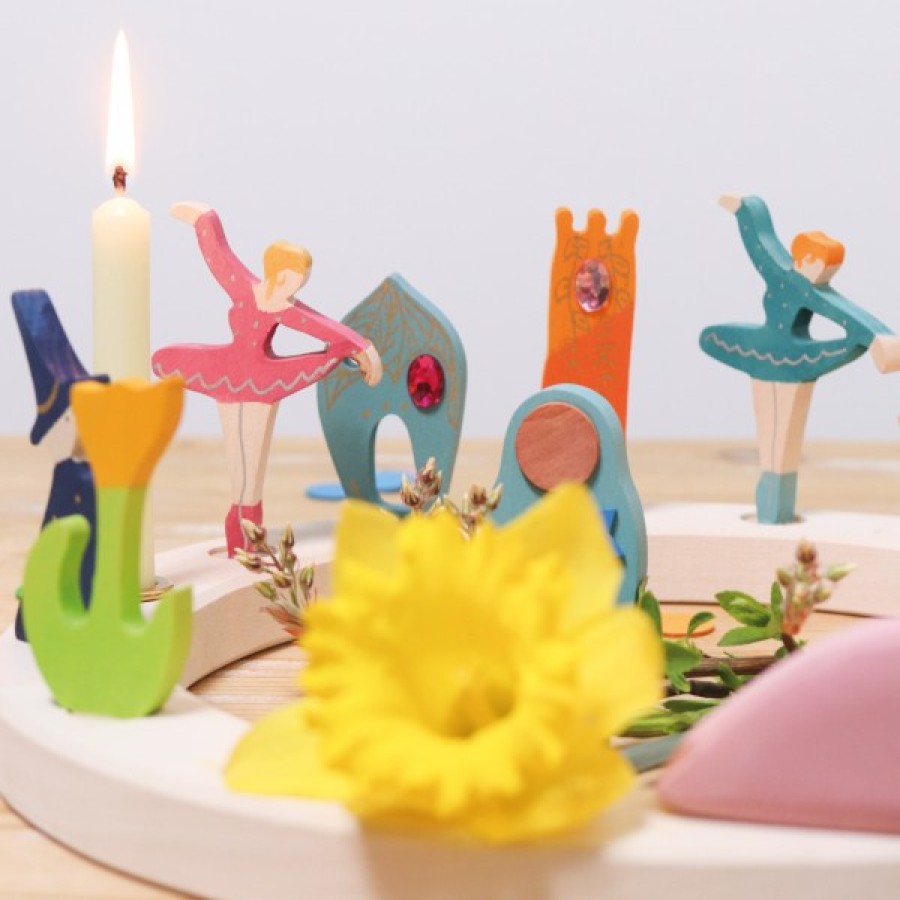 Grimm'S Birthday Rings & Decorations | Grimm’s Wooden Toys Grimm'S Birthday Rings & Decorations Grimm'S Ballerina Sea Breeze Decoration