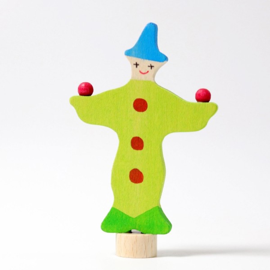 Grimm'S Birthday Rings & Decorations | Grimm’s Wooden Toys Grimm'S Birthday Rings & Decorations Grimm'S Juggling Clown Decoration