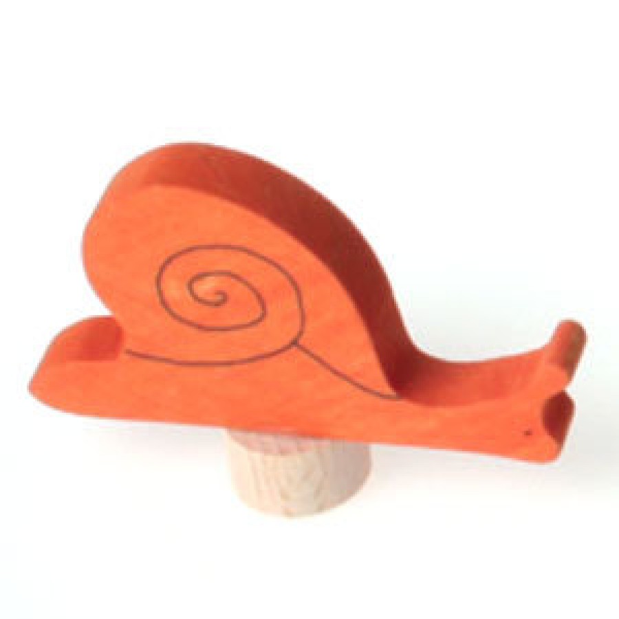 Grimm'S Birthday Rings & Decorations | Grimm’s Wooden Toys Grimm'S Birthday Rings & Decorations Grimm'S Snail Decoration, Orange