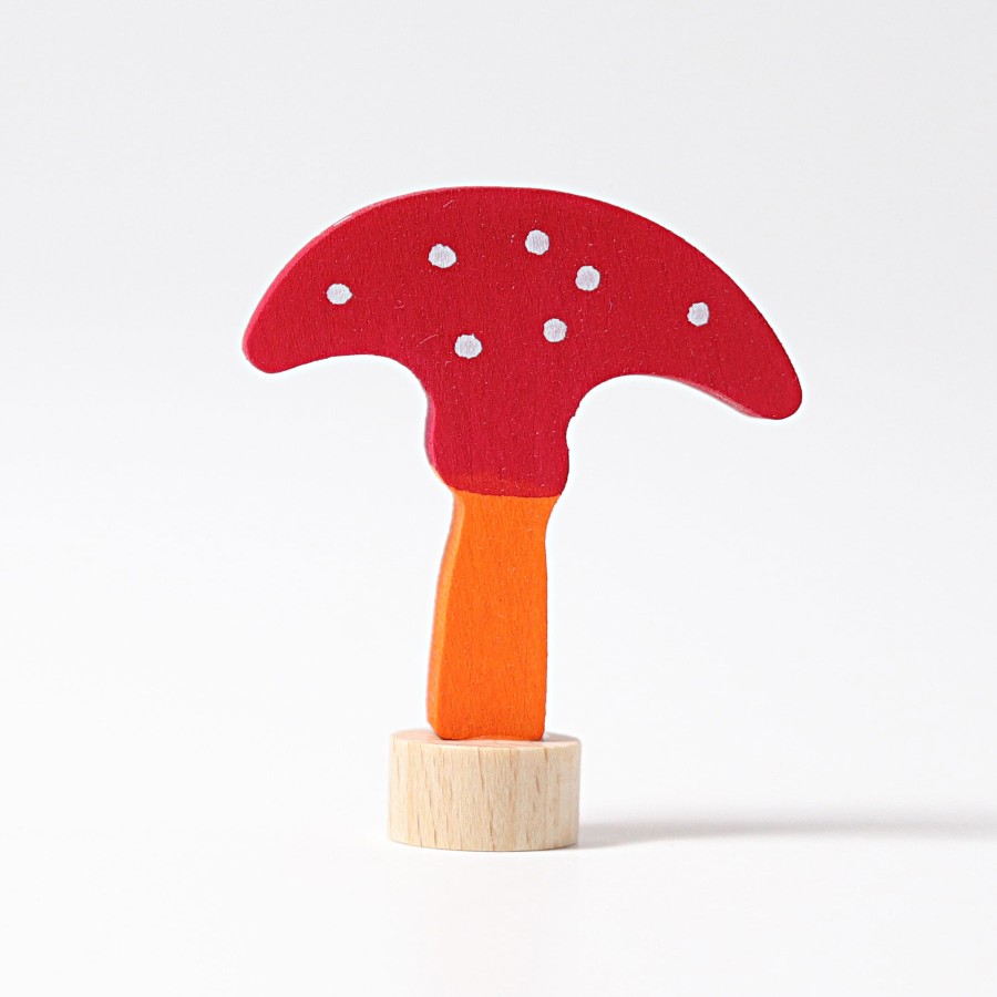 Grimm'S Birthday Rings & Decorations | Grimm’s Wooden Toys Grimm'S Birthday Rings & Decorations Grimm'S Toadstool Decoration