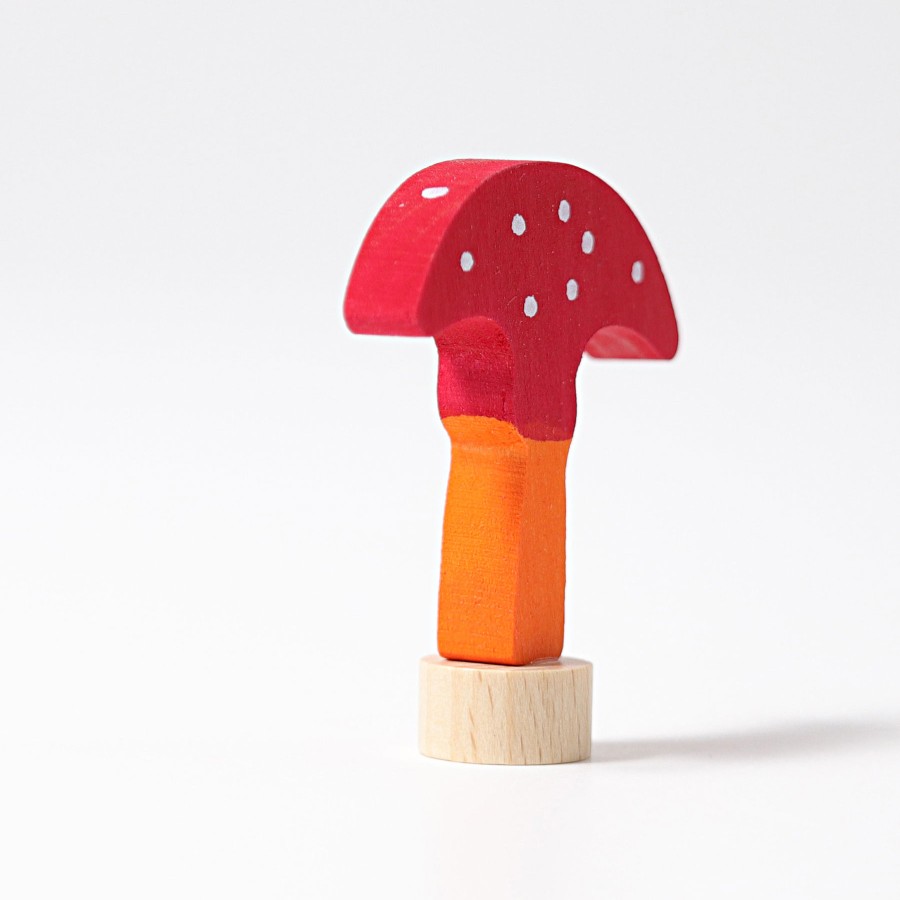 Grimm'S Birthday Rings & Decorations | Grimm’s Wooden Toys Grimm'S Birthday Rings & Decorations Grimm'S Toadstool Decoration