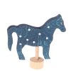 Grimm'S Birthday Rings & Decorations | Grimm’s Wooden Toys Grimm'S Birthday Rings & Decorations Grimm'S Blue Horse Decoration