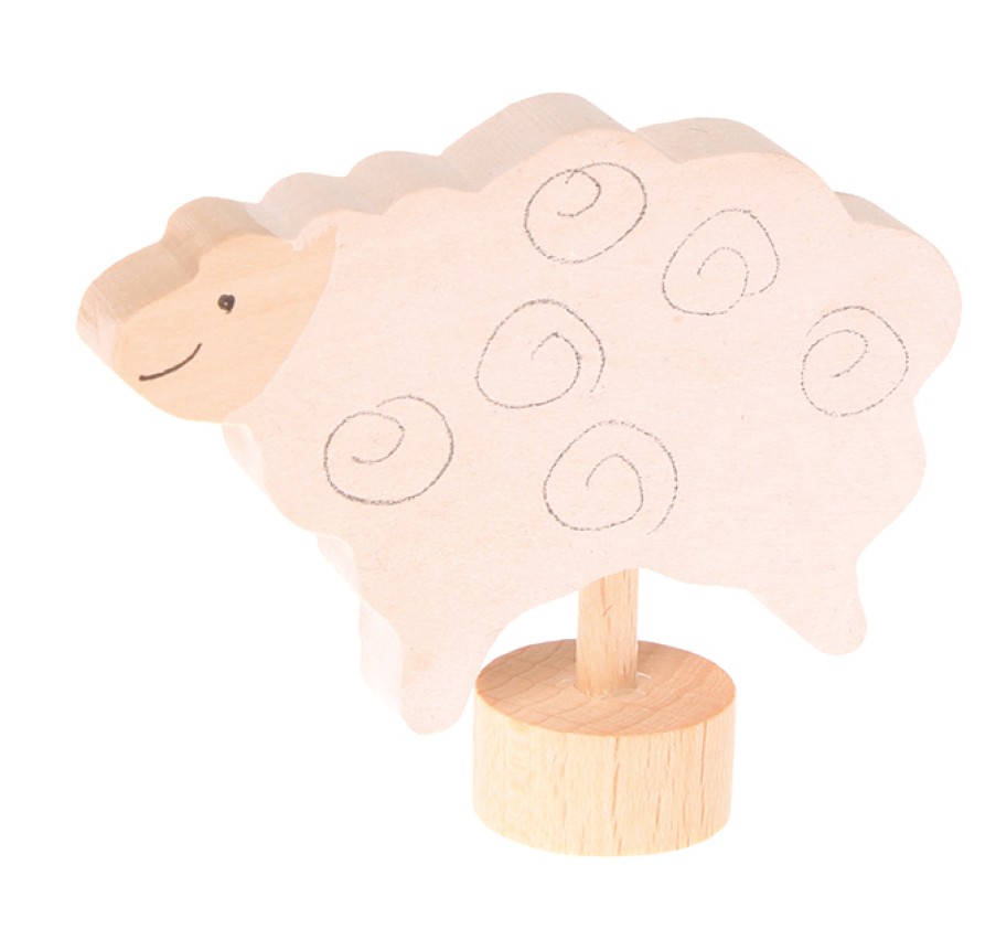 Grimm'S Birthday Rings & Decorations | Grimm’s Wooden Toys Grimm'S Birthday Rings & Decorations Grimm'S Sheep Standing Decoration