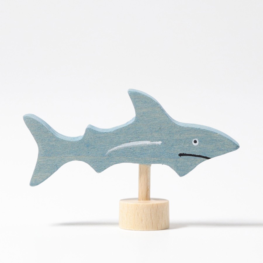 Grimm'S Birthday Rings & Decorations | Grimm’s Wooden Toys Grimm'S Birthday Rings & Decorations Grimm'S Shark Decoration