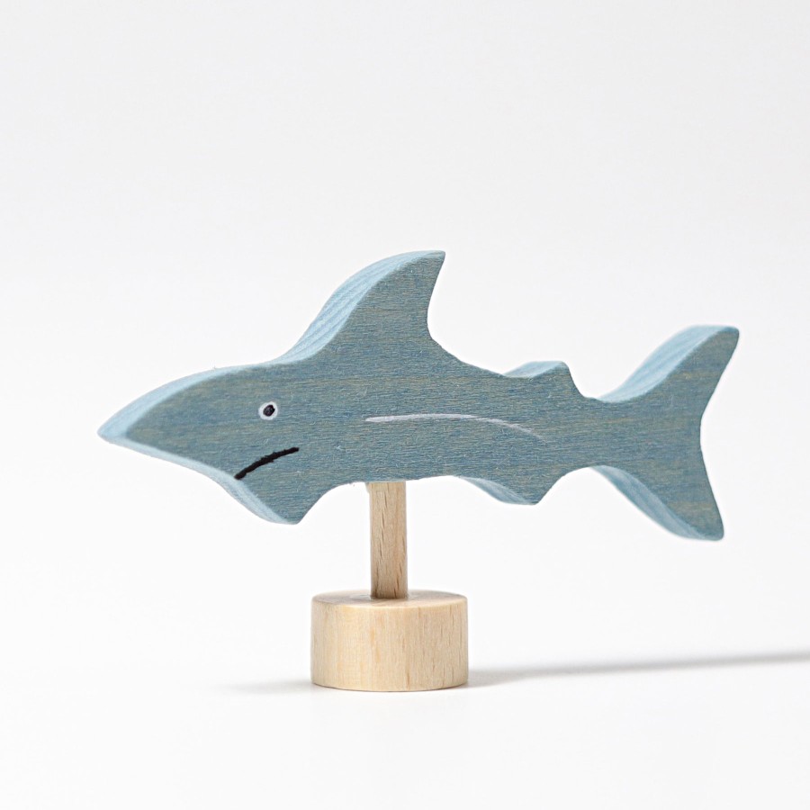 Grimm'S Birthday Rings & Decorations | Grimm’s Wooden Toys Grimm'S Birthday Rings & Decorations Grimm'S Shark Decoration