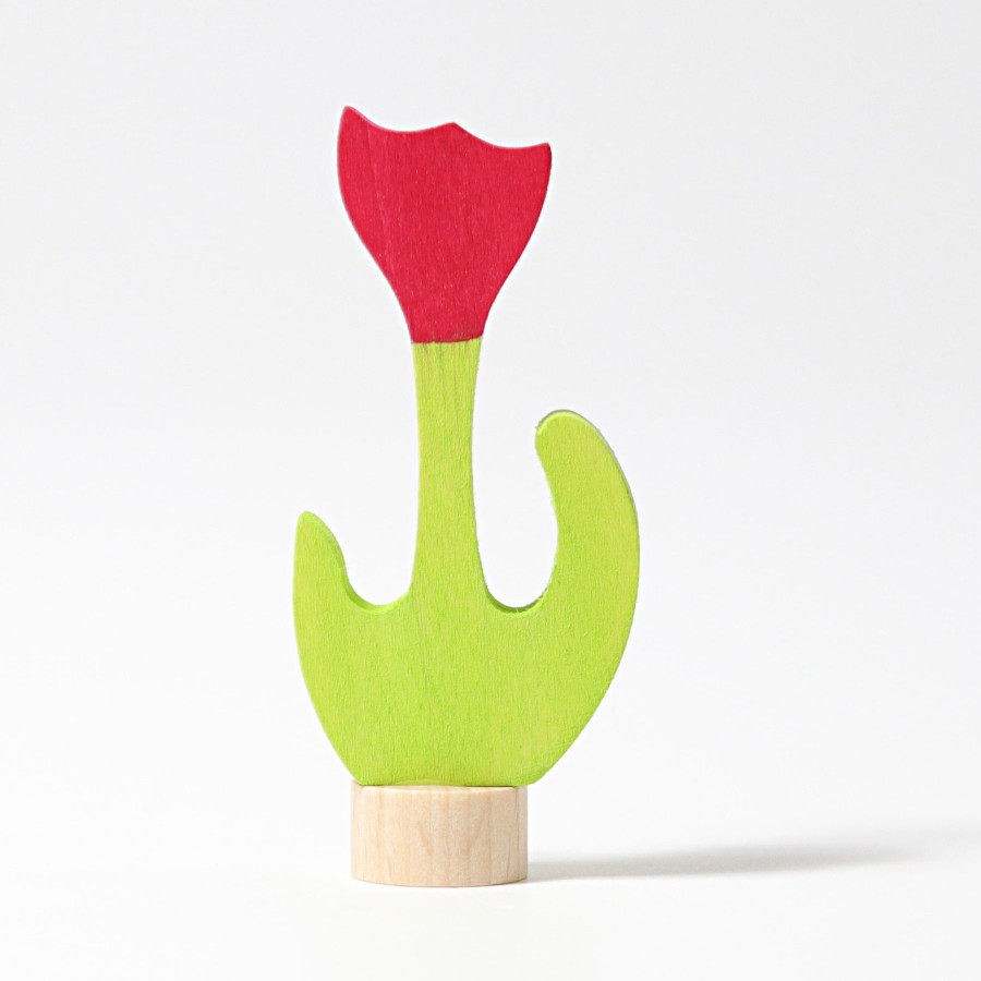 Grimm'S Birthday Rings & Decorations | Grimm’s Wooden Toys Grimm'S Birthday Rings & Decorations Grimm'S Tulip Decoration, Red