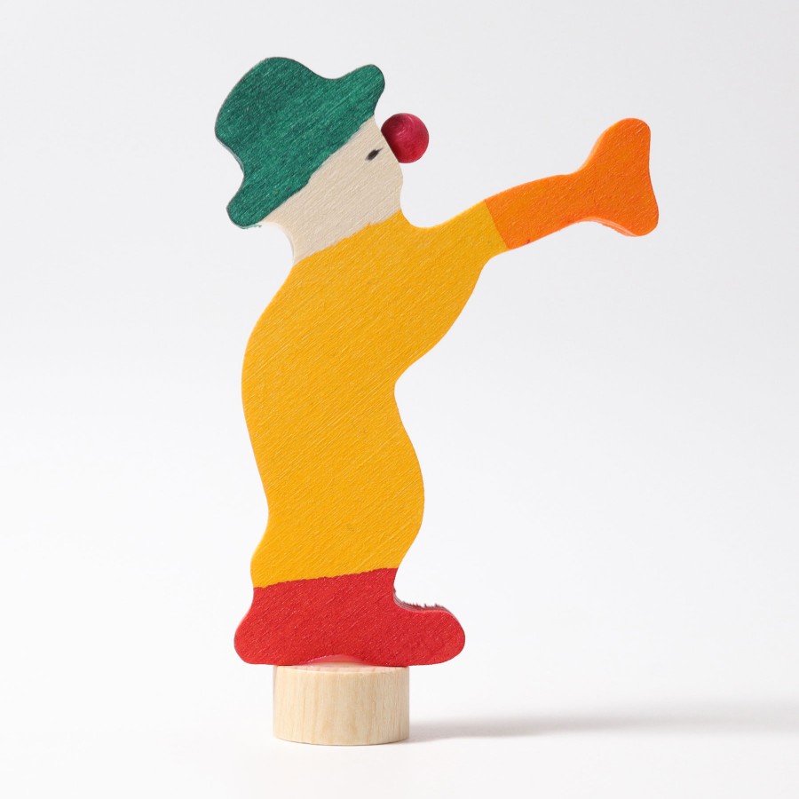 Grimm'S Birthday Rings & Decorations | Grimm’s Wooden Toys Grimm'S Birthday Rings & Decorations Grimm'S Juggling Clown Decoration, Orange