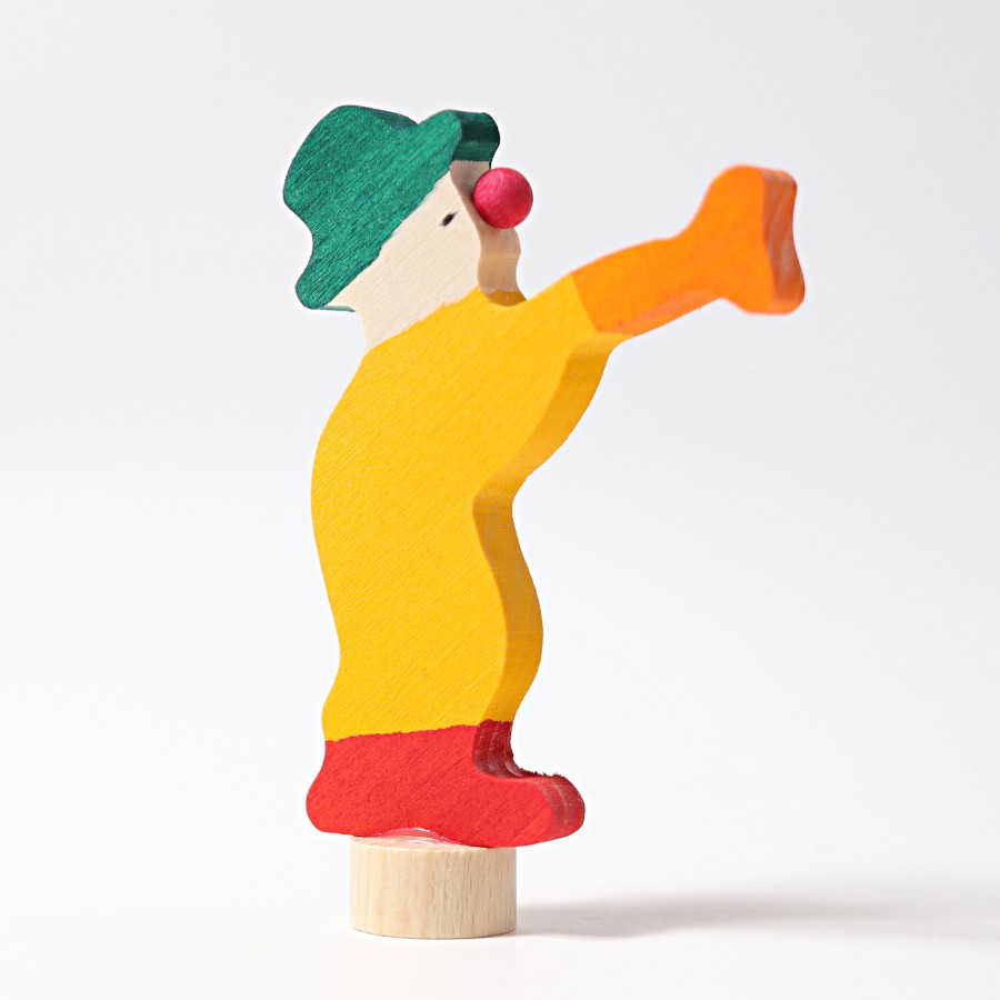 Grimm'S Birthday Rings & Decorations | Grimm’s Wooden Toys Grimm'S Birthday Rings & Decorations Grimm'S Juggling Clown Decoration, Orange