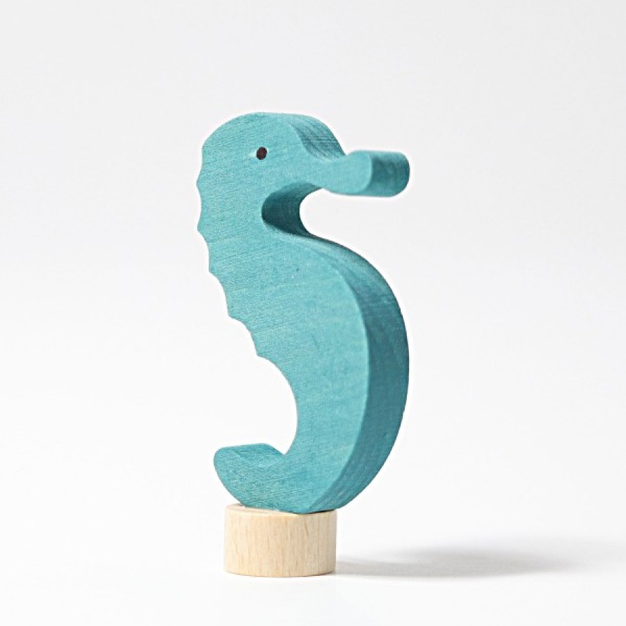 Grimm'S Birthday Rings & Decorations | Grimm’s Wooden Toys Grimm'S Birthday Rings & Decorations Grimm'S Seahorse Decoration