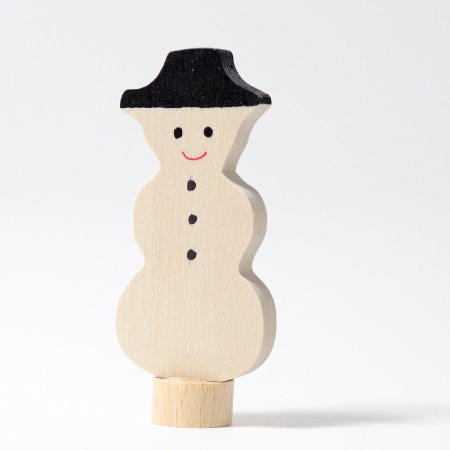 Grimm'S Birthday Rings & Decorations | Grimm’s Wooden Toys Grimm'S Birthday Rings & Decorations Grimm'S Snowman Decoration